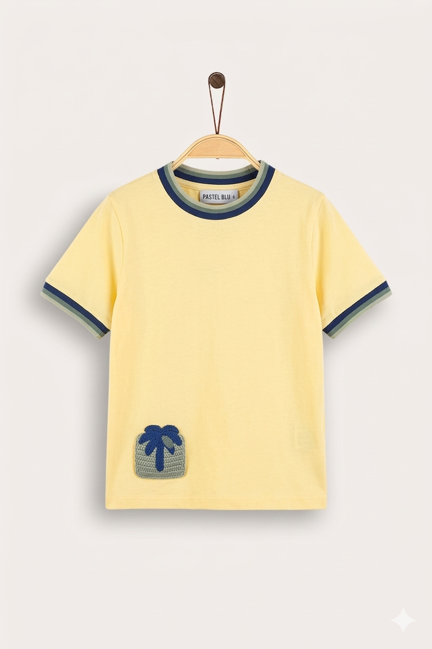 Playera estampado palmera