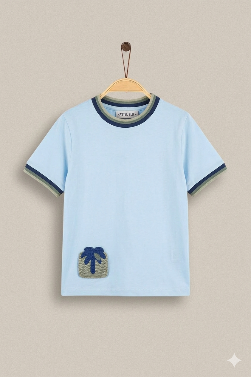 Playera estampado palmera