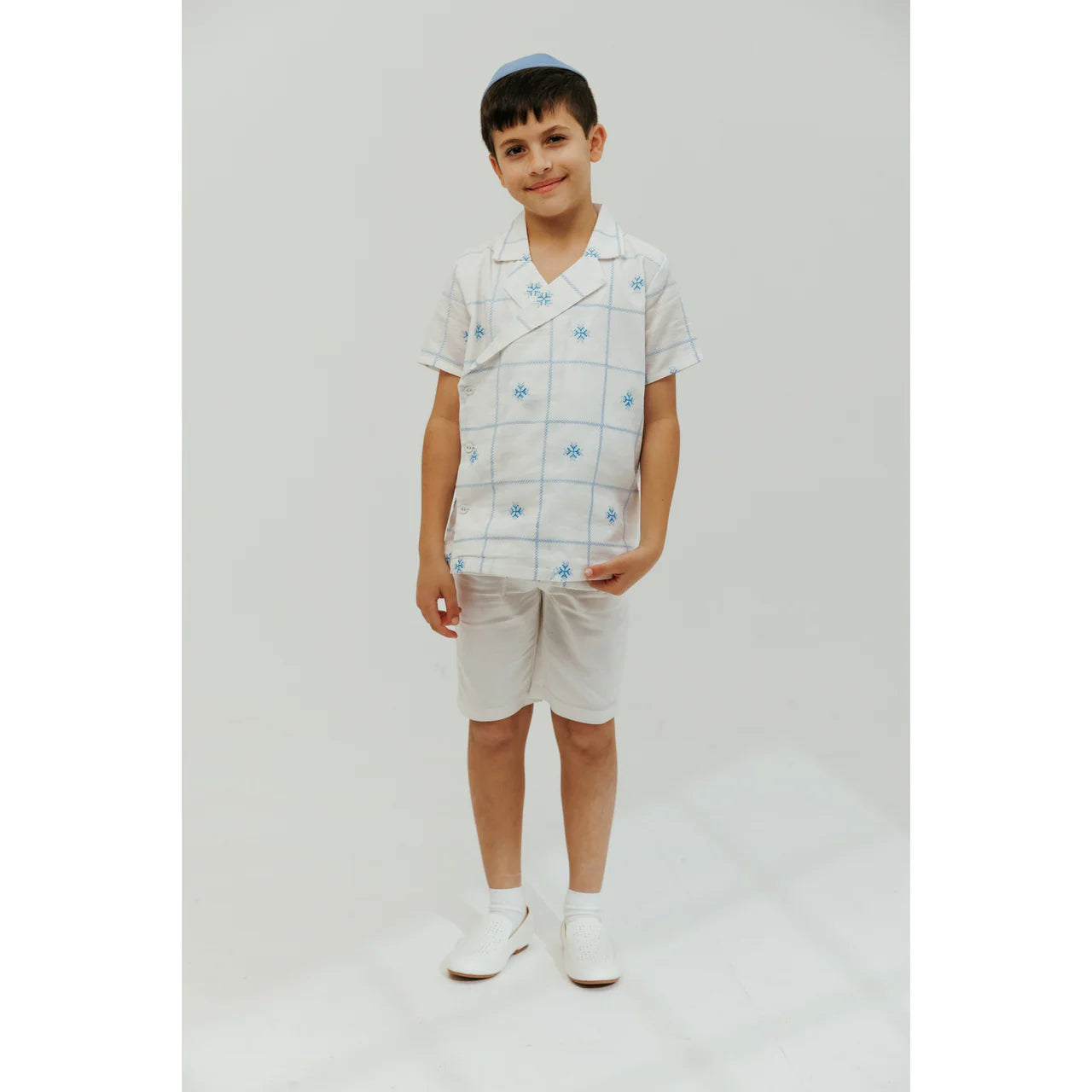 Short con copos de nieve