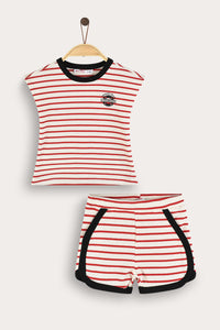 Conjunto de rayas para bebé con diseño