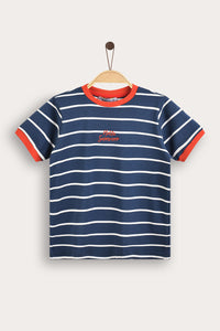 Playera rib manga corta con diseño