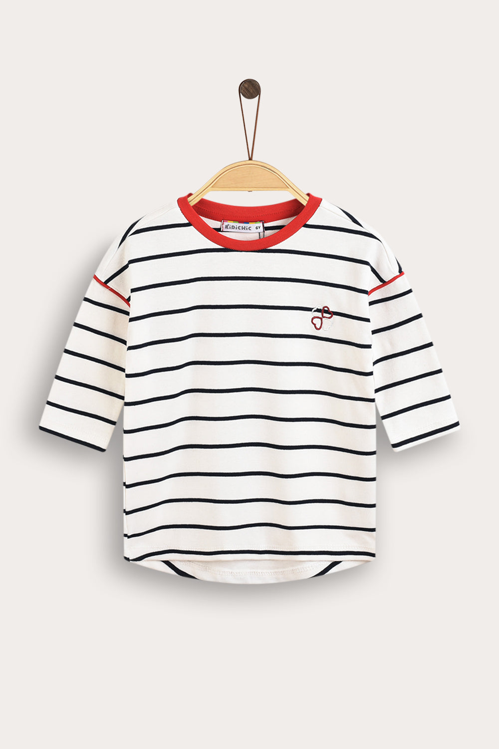 Playera rayada manga larga