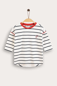 Playera rayada manga larga