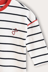 Playera rayada manga larga