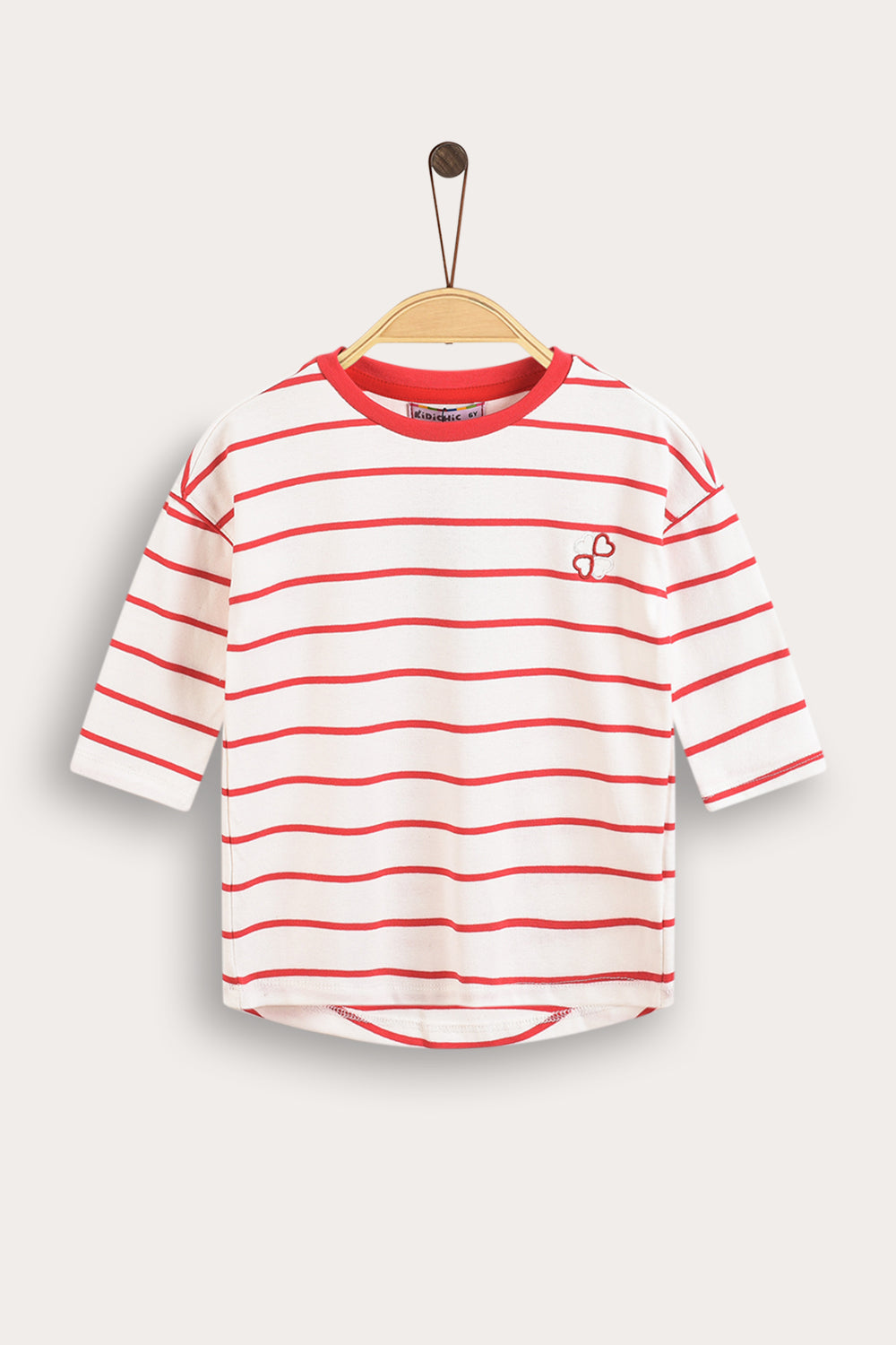 Playera rayada manga larga