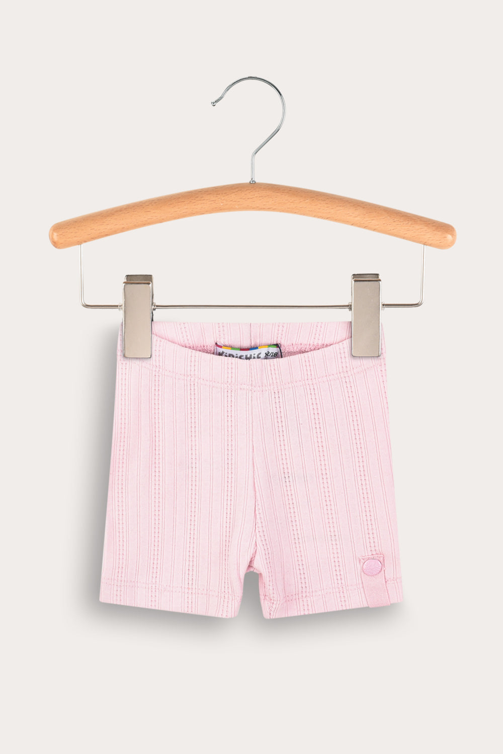 Short de tela acanalada (rib) ajustado