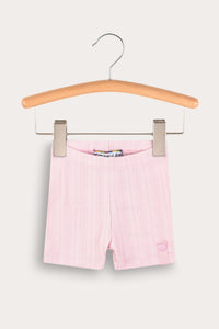 Short de tela acanalada (rib) ajustado