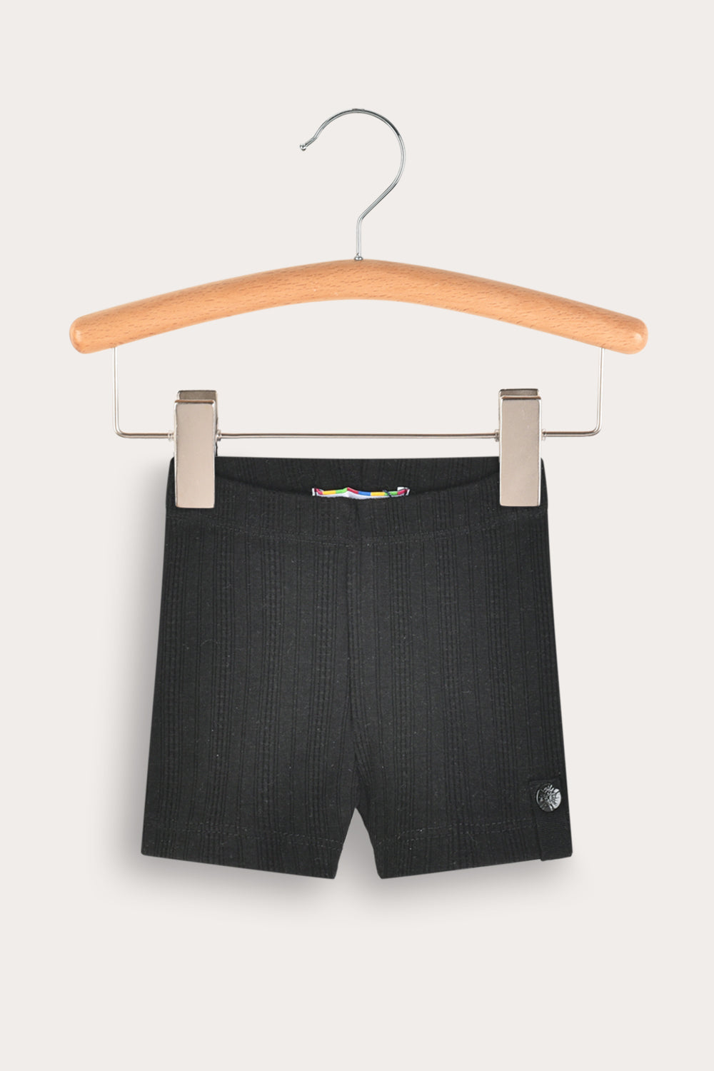 Short de tela acanalada (rib) ajustado