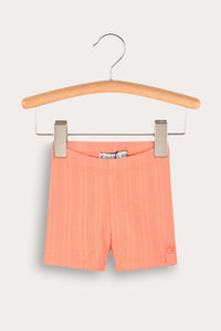 Short de tela acanalada (rib) ajustado