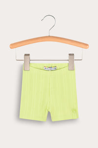 Short de tela acanalada (rib) ajustado