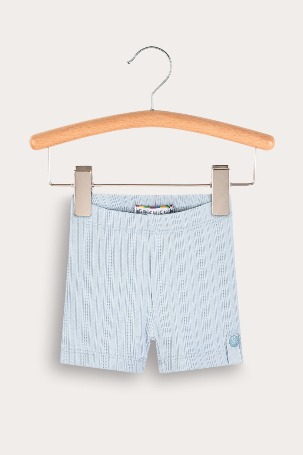 Short de tela acanalada (rib) ajustado