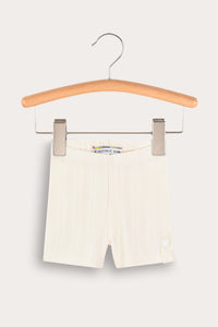 Short de tela acanalada (rib) ajustado