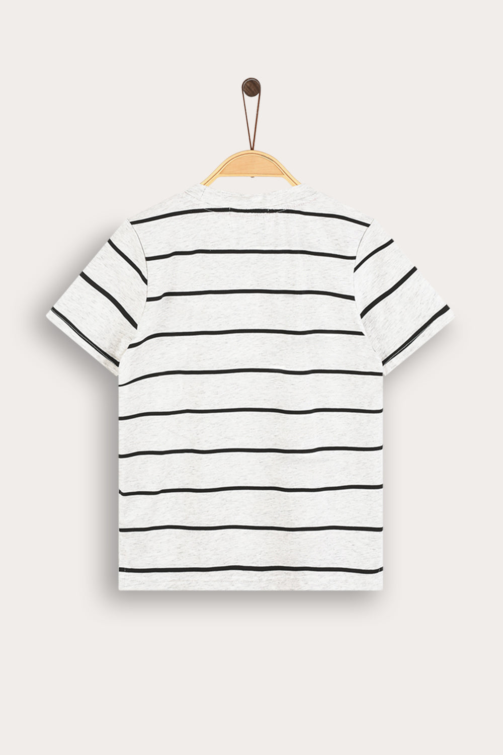 Playera de rayas para niño con logo