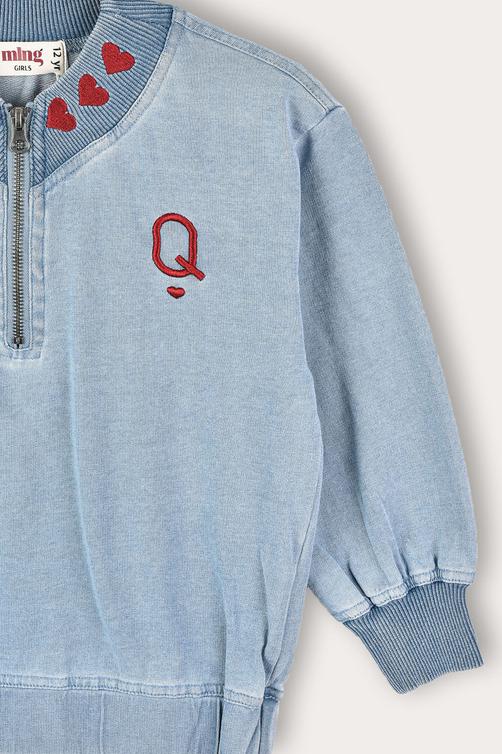 Sudadera detalle corazones