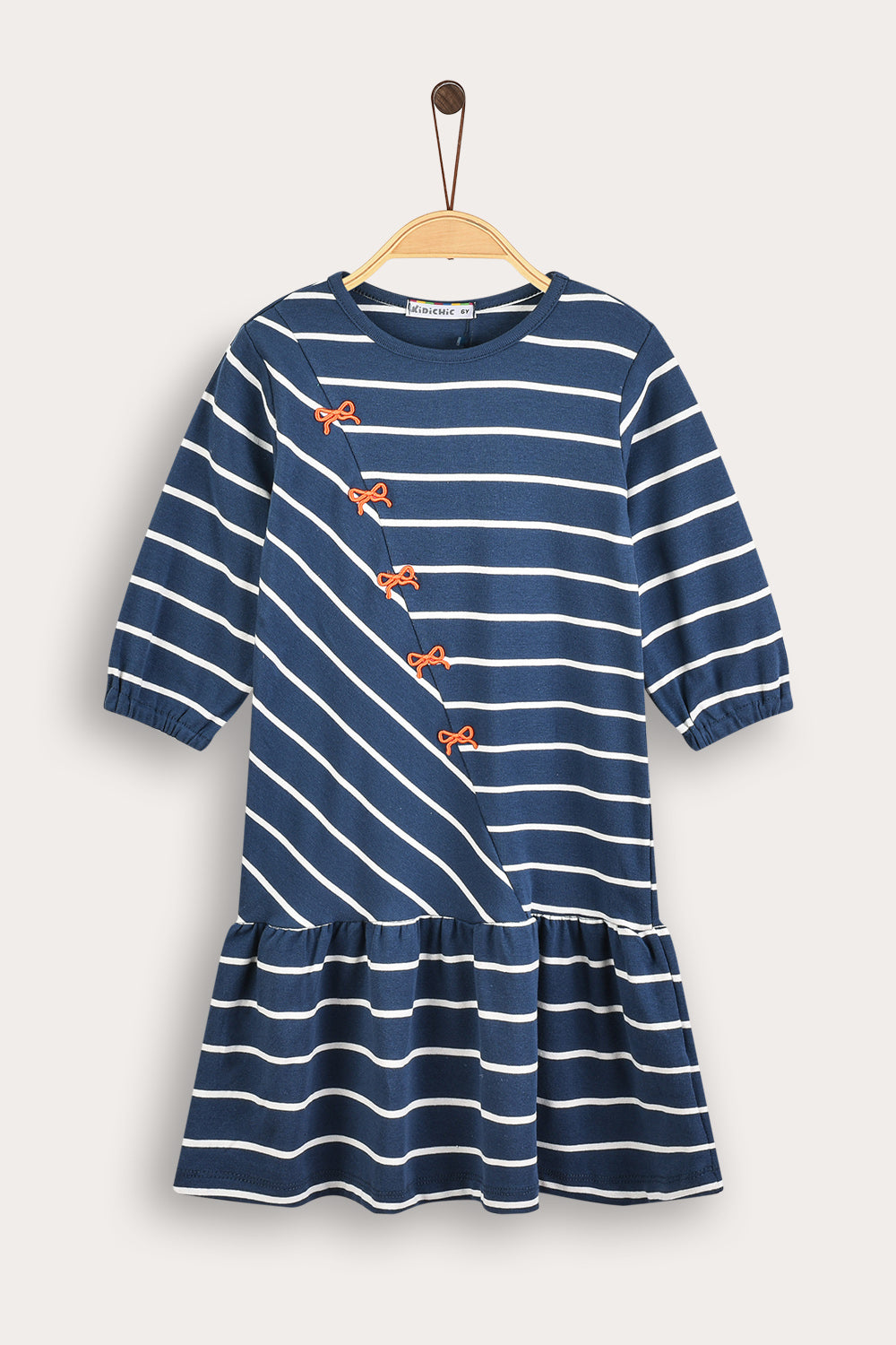 Vestido Rayado Manga Larga