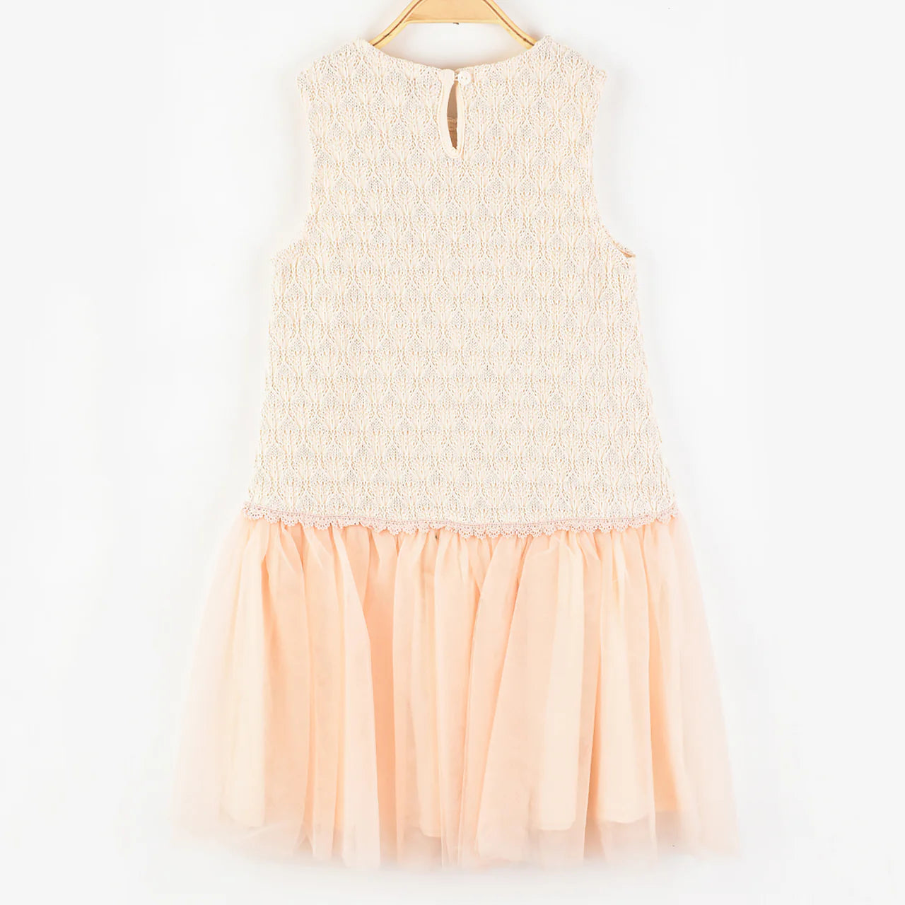 Vestido Tejido con Tul