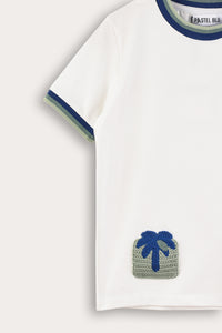 Playera estampado palmera