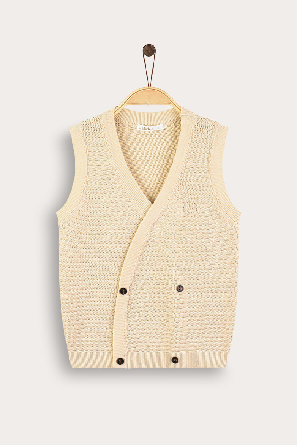 Chaleco con tejido de crochet