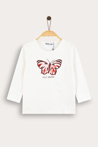 Playera con diseño de mariposas