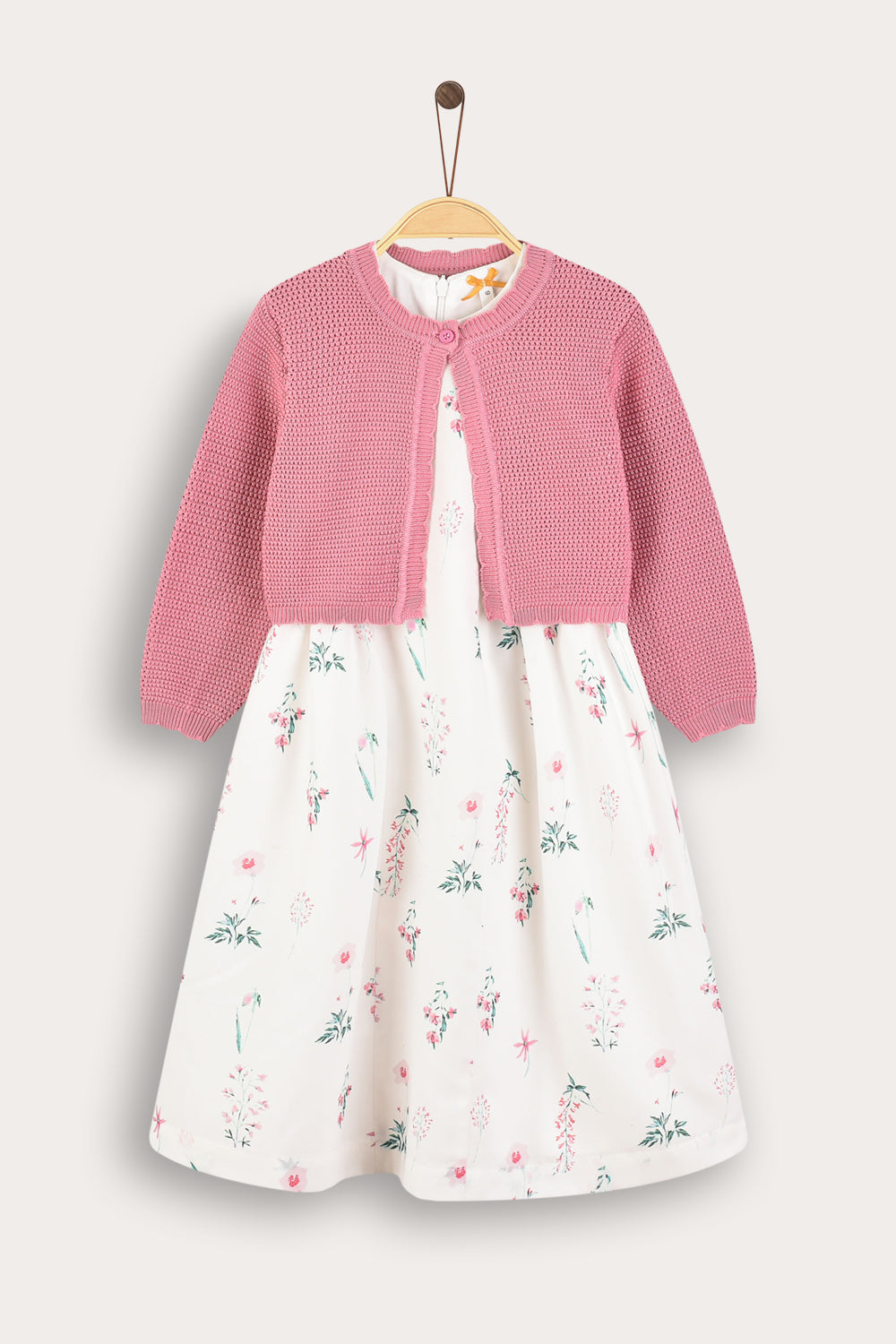 Vestido con cárdigan integrado