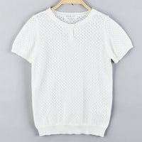 Playera Blanca Tejida